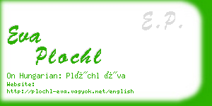 eva plochl business card